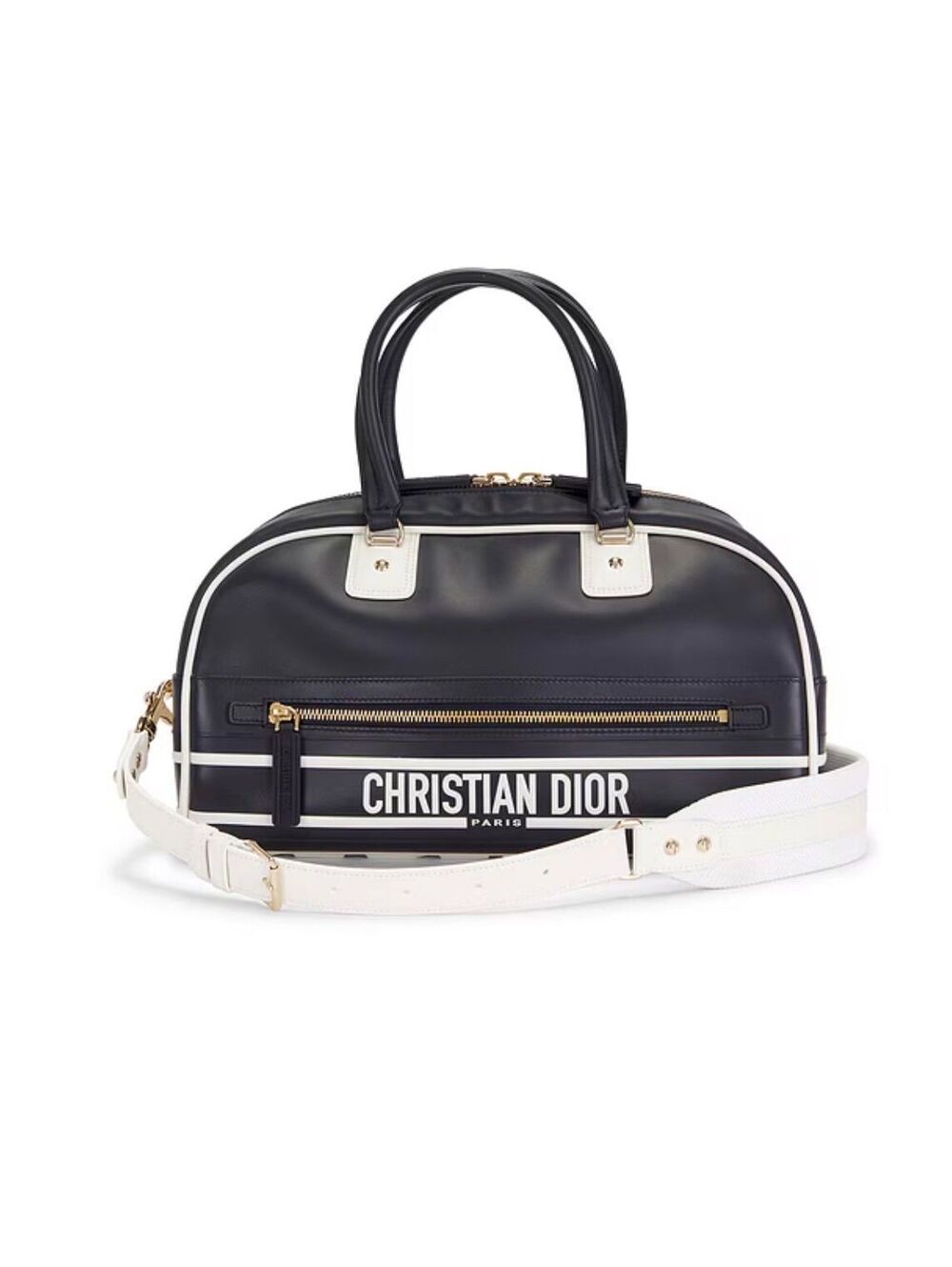Christian Dior Black/White Vibe Satchel Bowling Bag *see notes and pictures